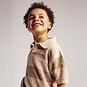 Baje Studio Gehaakte polo t-shirt Sev (taupe)