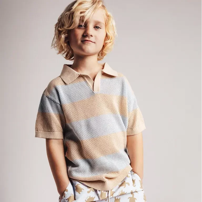 Polo t-shirt Sev (blue steel)