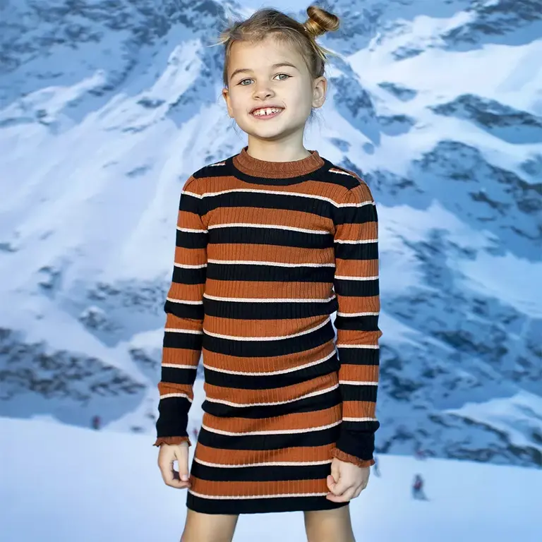 Jurk striped (black)