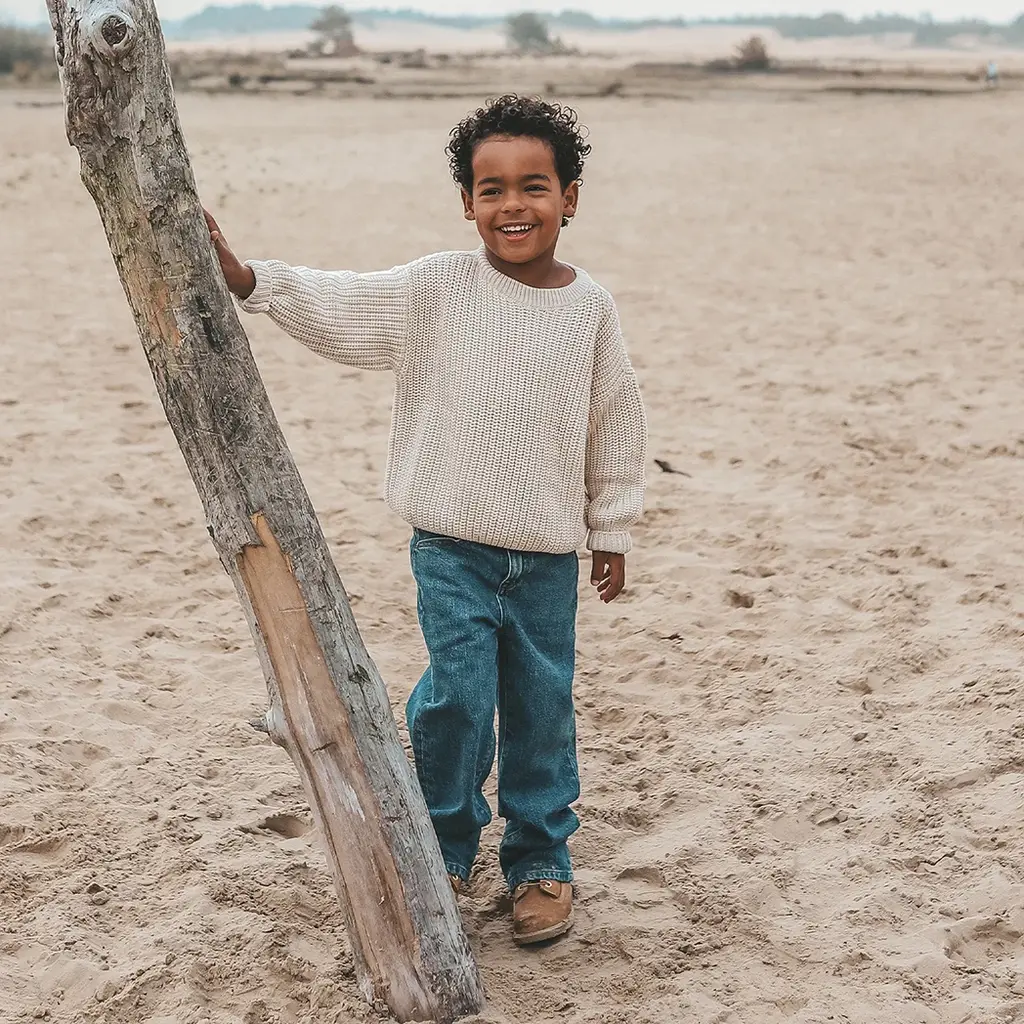 Gebreide trui oversized (ecru)