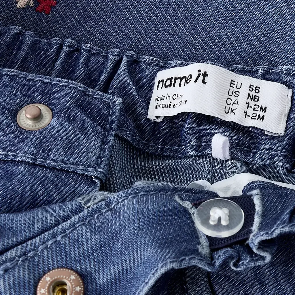 Soepel broekje MOM FIT Rise (light blue denim)