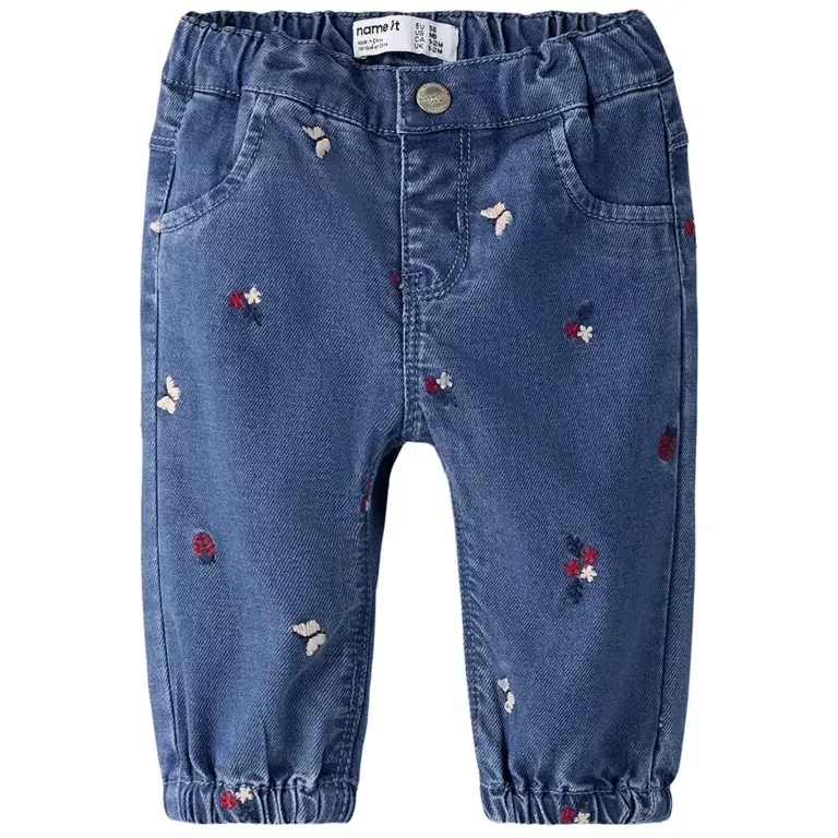 Soepel broekje MOM FIT Rise (light blue denim)