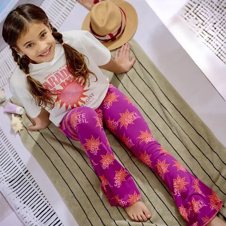 Broek FLARED Amani (foxy violet)