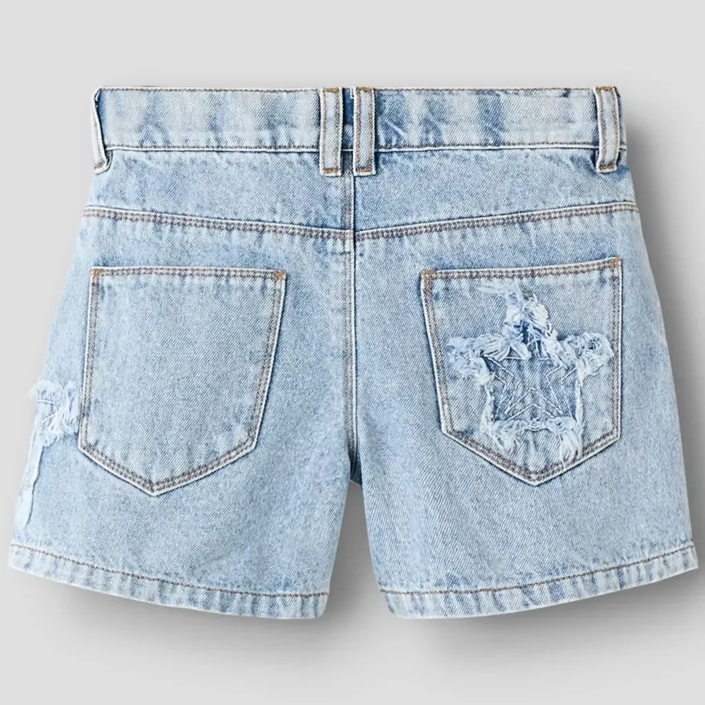 Korte spijkerbroek MOM FIT Rose (light blue denim)