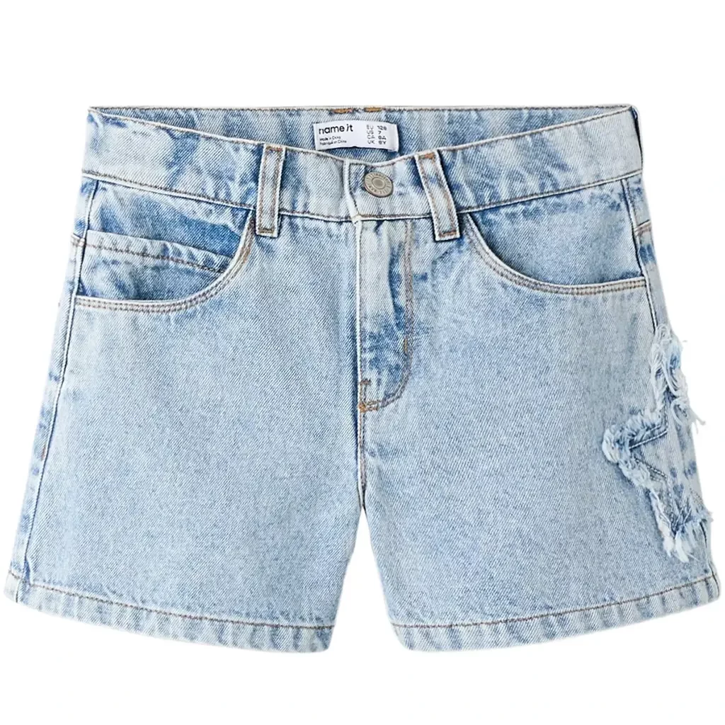 Korte spijkerbroek MOM FIT Rose (light blue denim)