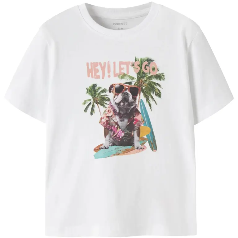 T-shirt Voto (bright white surf dog)