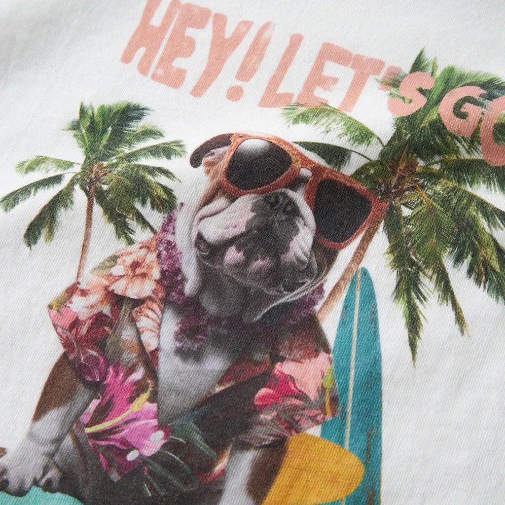 T-shirt Voto (bright white surf dog)