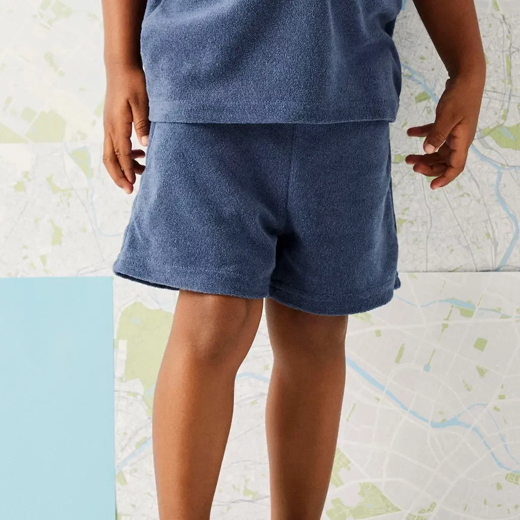 Korte broek badstof Jared (vintage indigo)