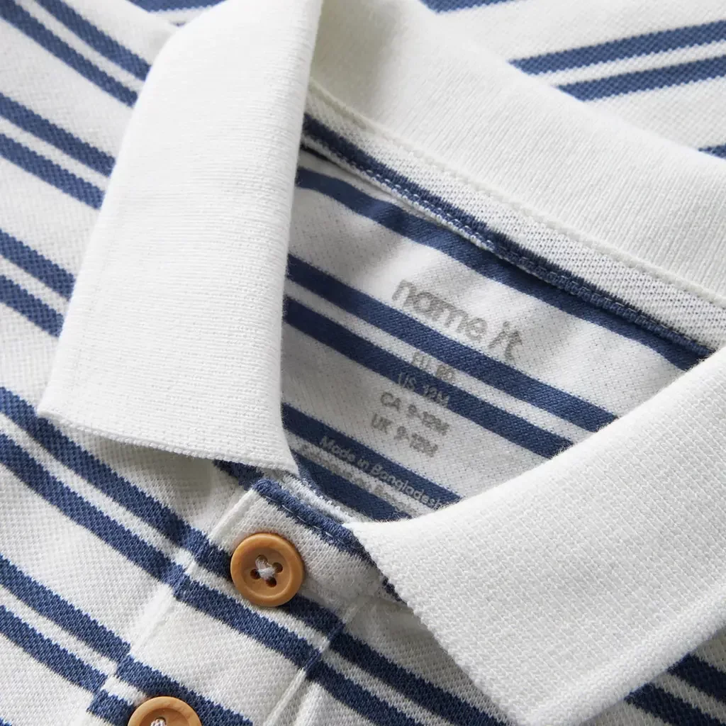 Polo shirtje Jarl (cloud dancer striped)