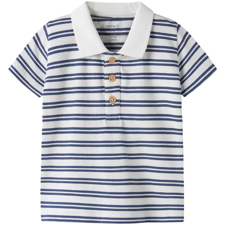 Polo shirtje Jarl (cloud dancer striped)