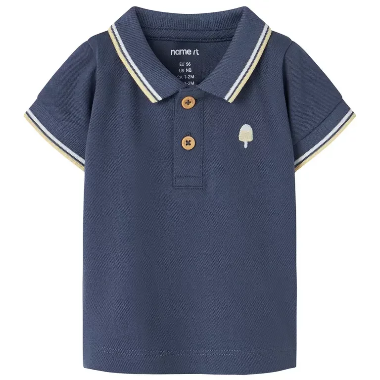 Polo shirtje Jarl (vintage indigo)