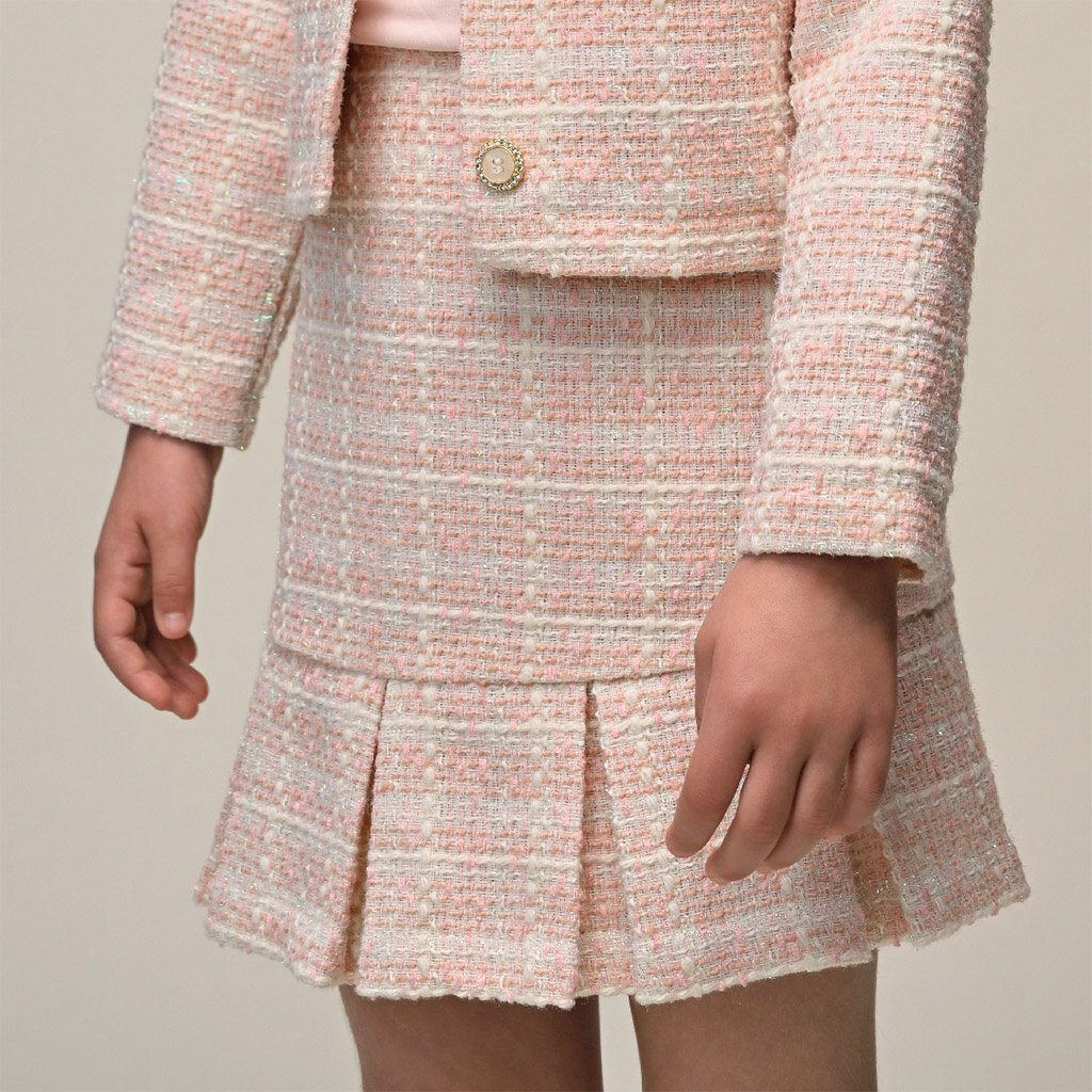 Rokje Tivvy tweed (pink symphony)