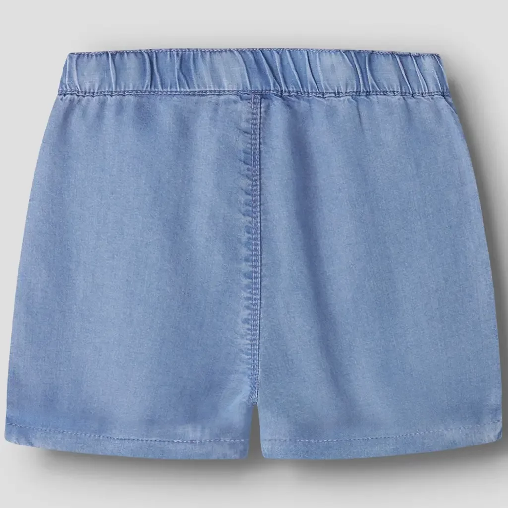 Kort plooi broekje REGULAR FIT Bella (medium blue denim)