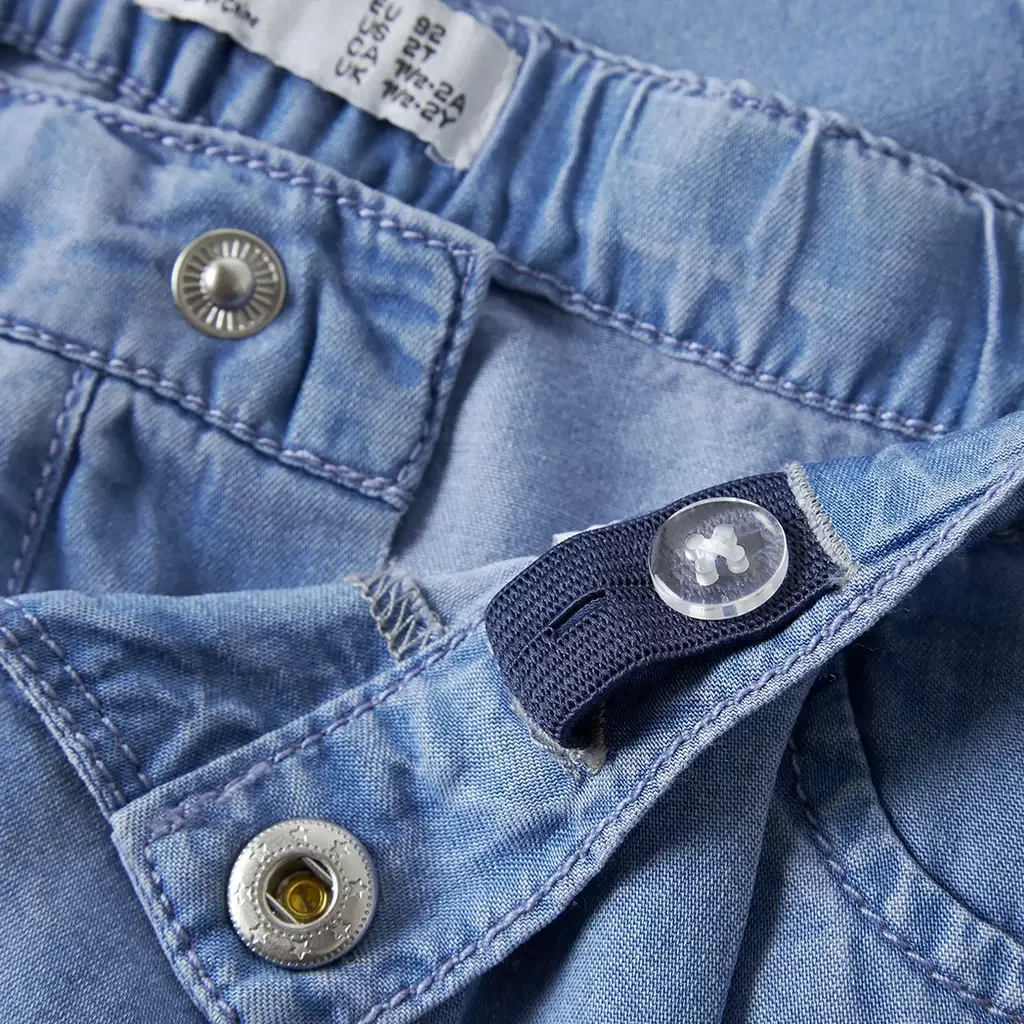 Kort plooi broekje REGULAR FIT Bella (medium blue denim)