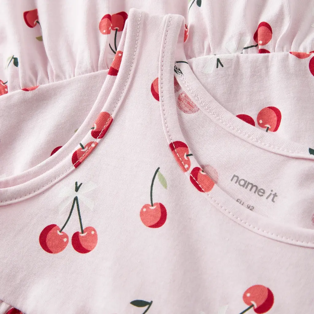 Zomerjurkje REGULAR FIT Vigga (cradle pink cherries)