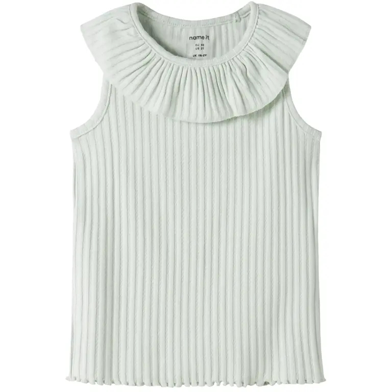 Topje rib SLIM FIT Jessia (pale aqua)