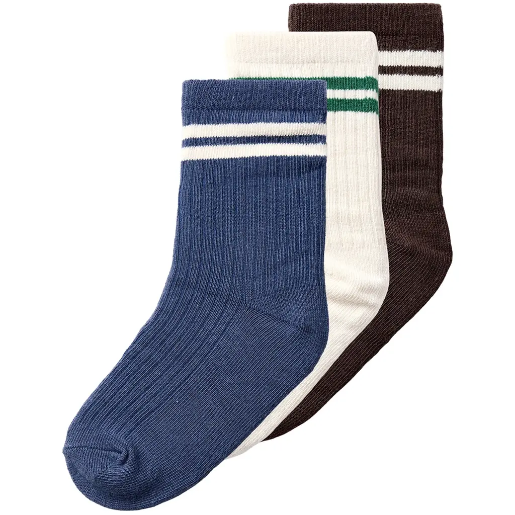 Drie paar sokken (vintage indigo/antique white/french toast)