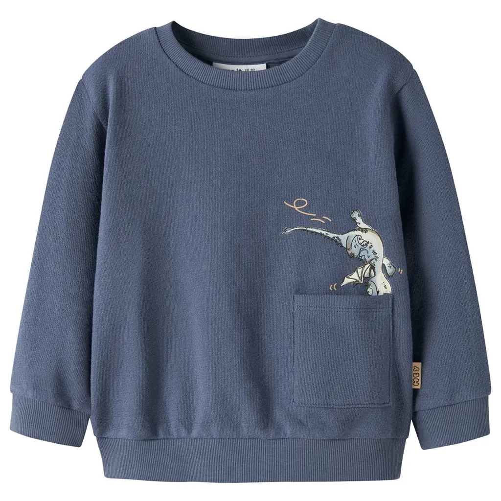 Trui sweat Kaj (vintage indigo)