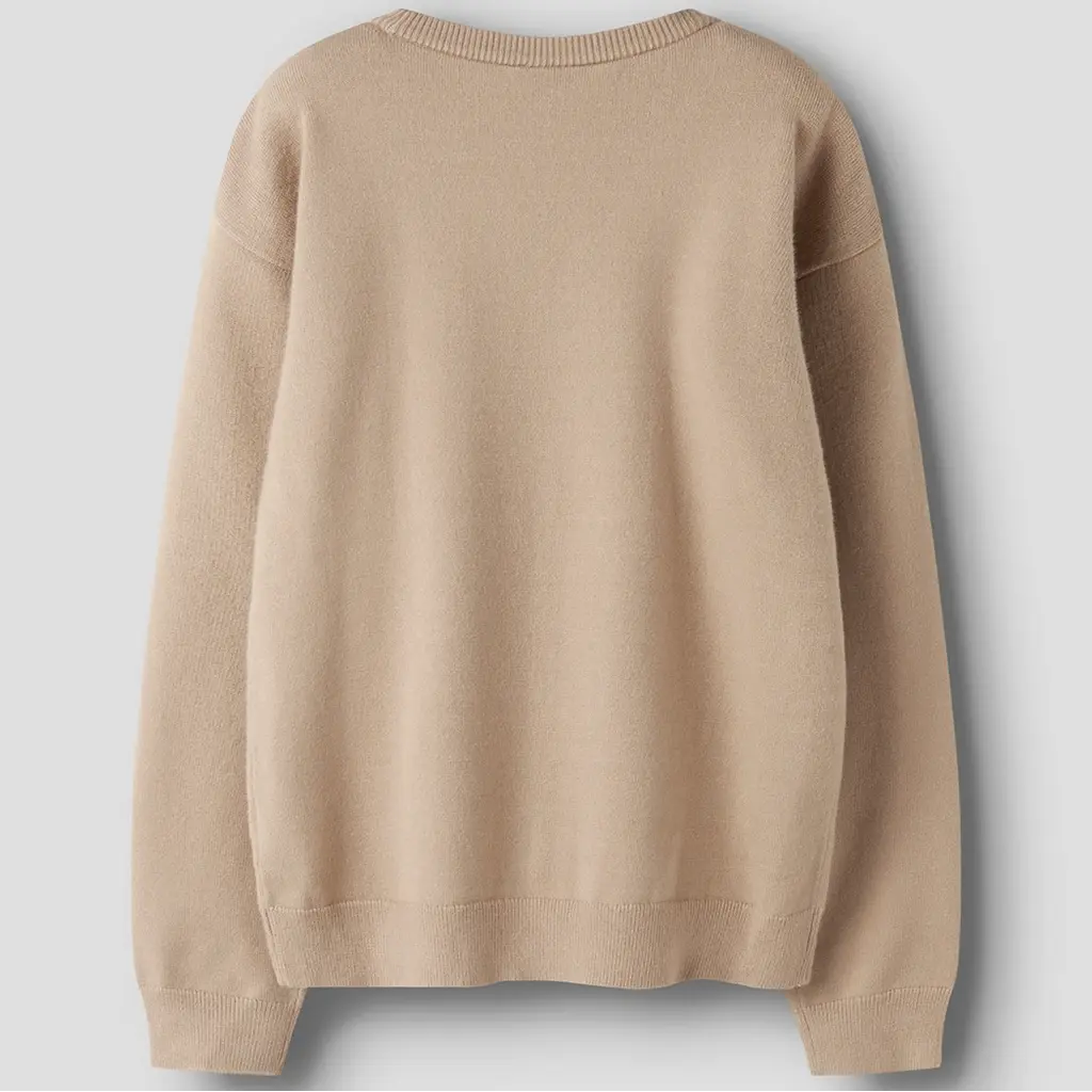 Zacht gebreid vest Kette (sesame)