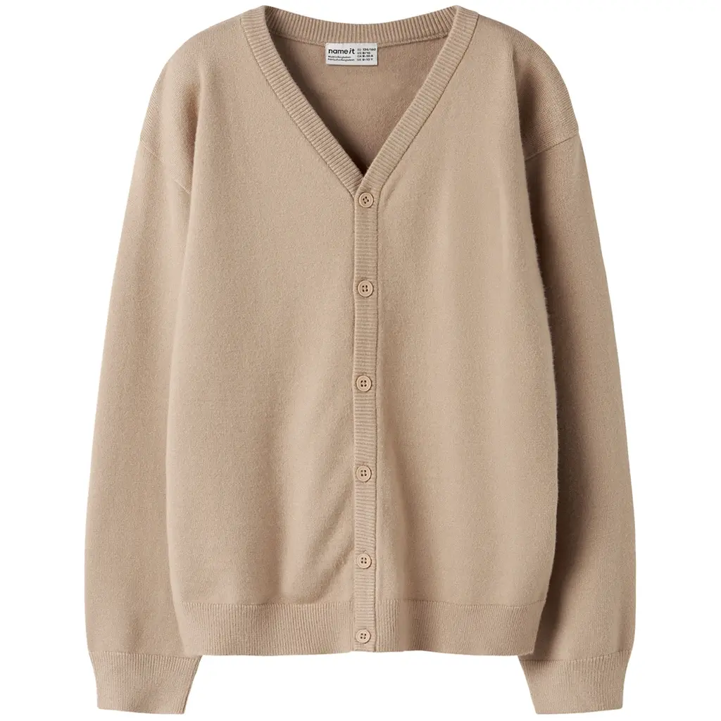 Zacht gebreid vest Kette (sesame)