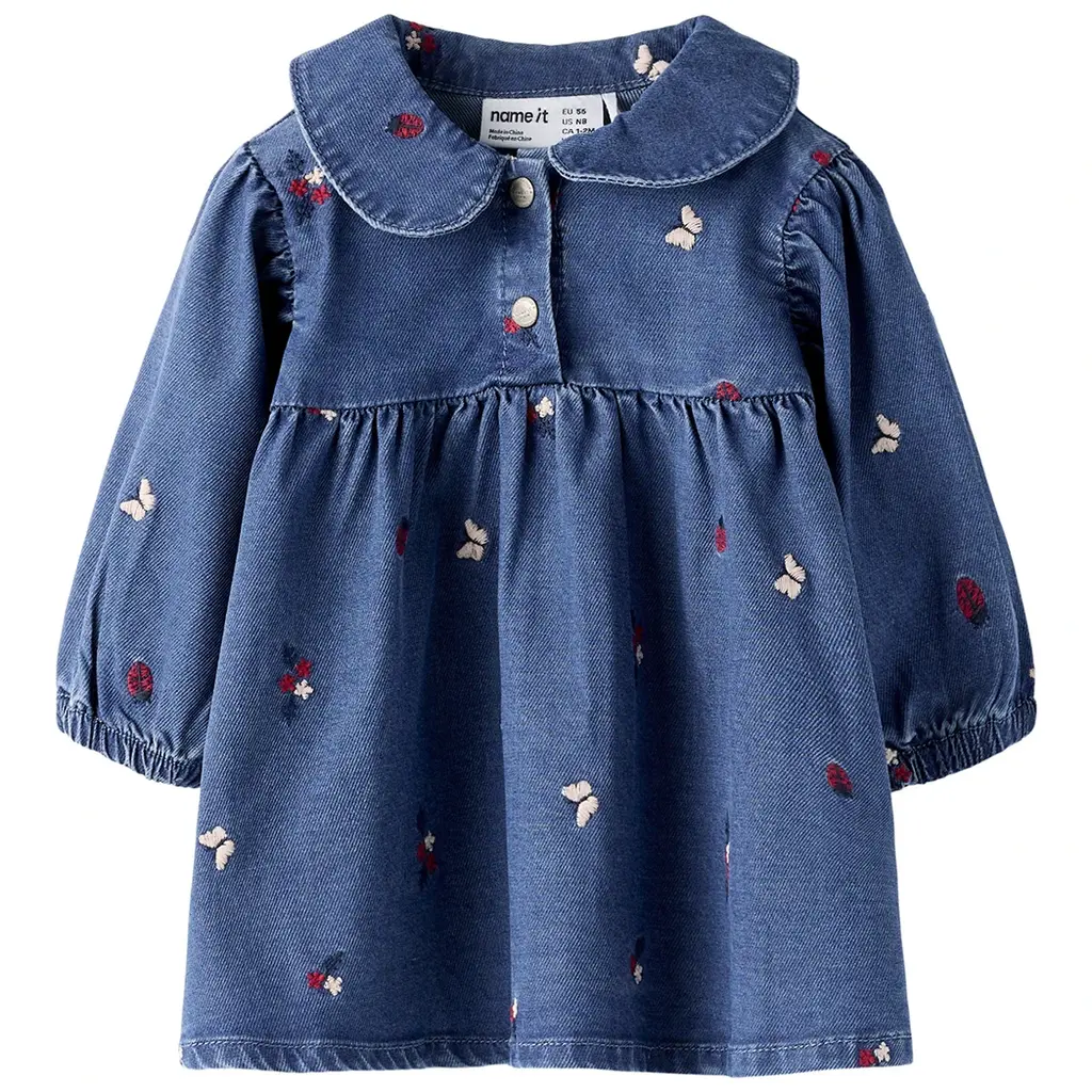 Soepel jurkje Alva (medium blue denim)