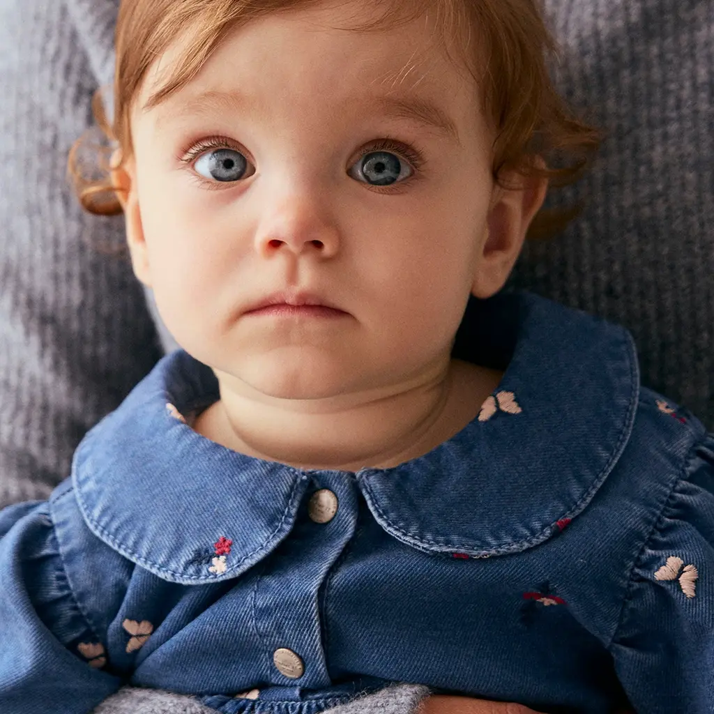 Soepel jurkje Alva (medium blue denim)