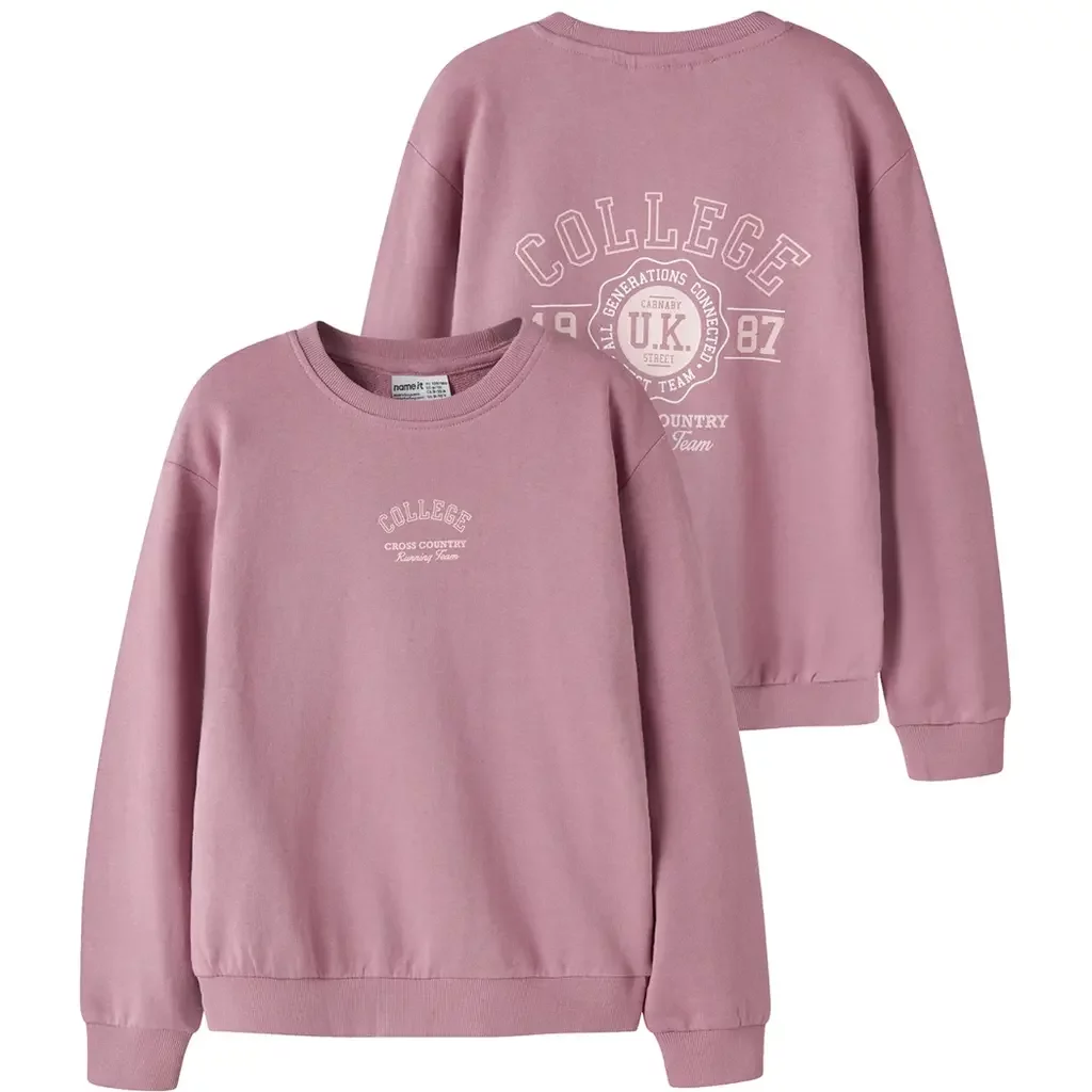 Trui sweat Vasacha (lilas college)