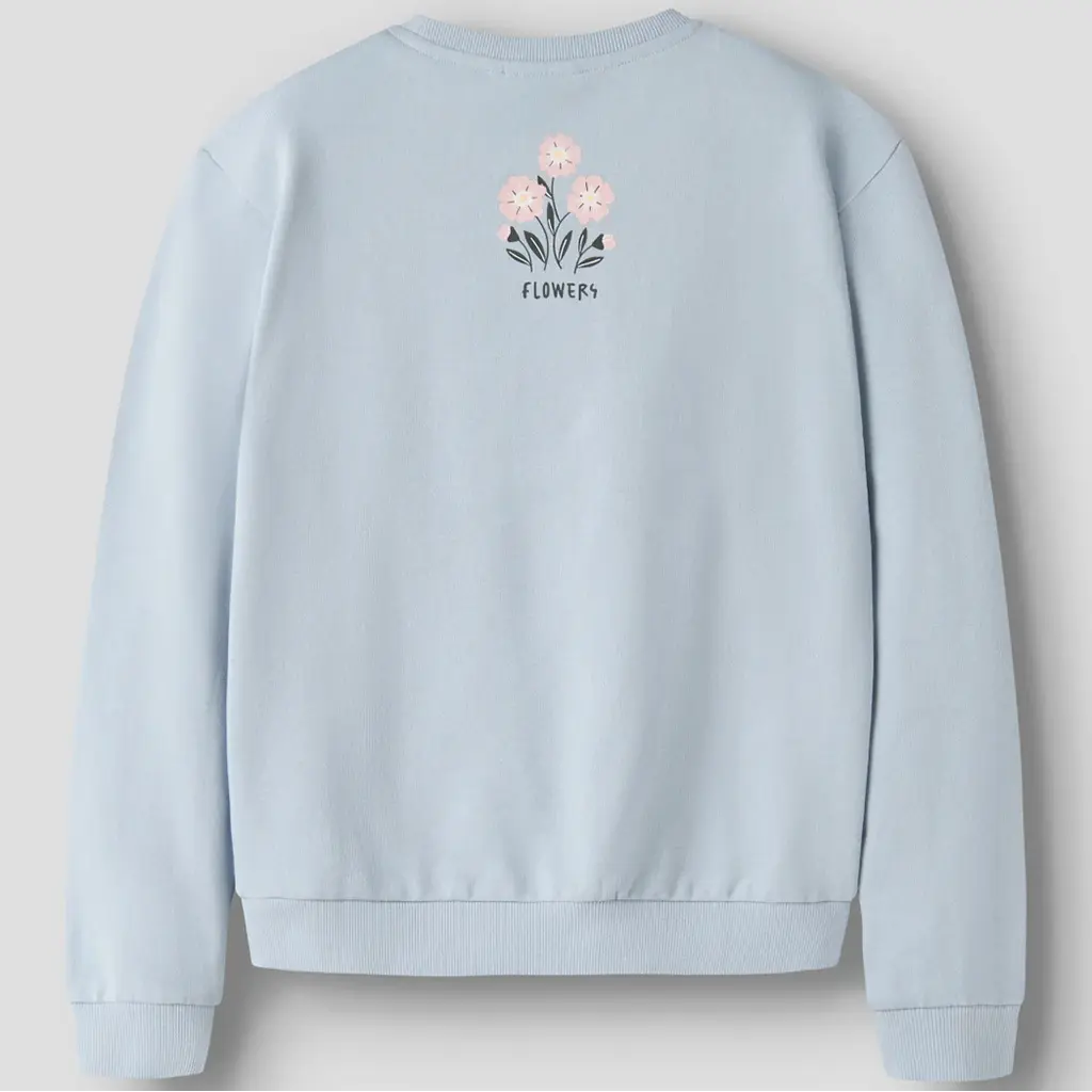 Trui sweat Vasacha (subdued blue flower)