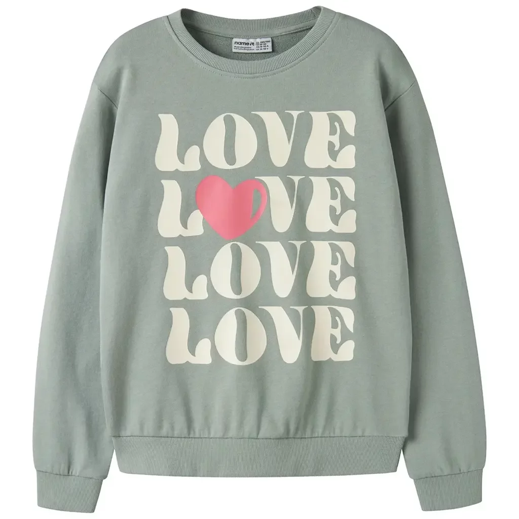 Trui sweat Vasacha (green milieu love)
