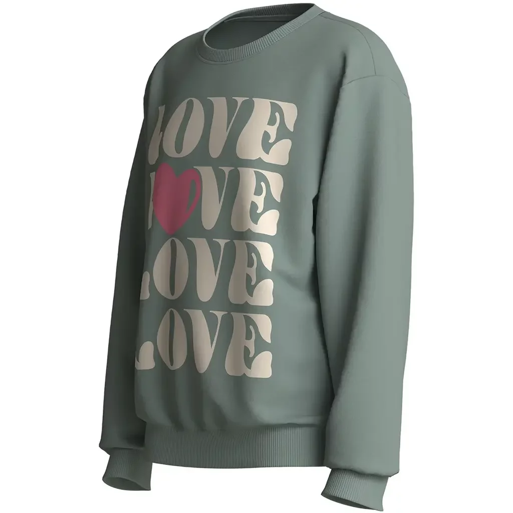 Trui sweat Vasacha (green milieu love)