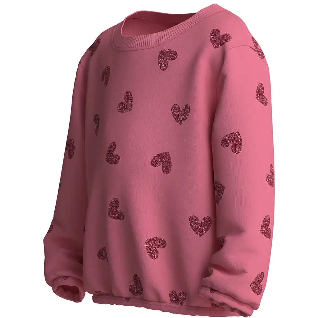 Trui sweat Viluba (flowering ginger glitter hearts)