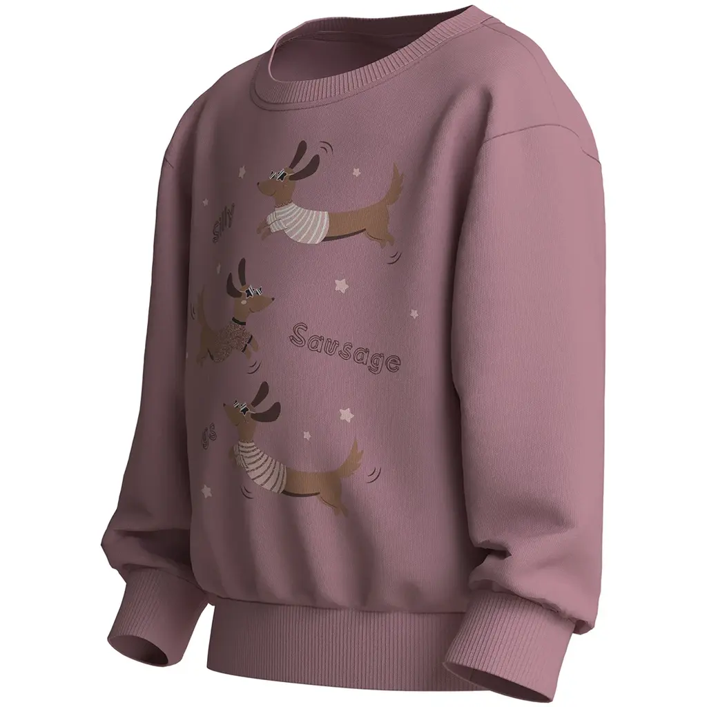 Trui sweat Vasacha (lilas sausage dogs)
