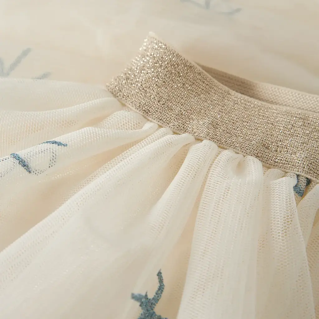 Rokje tulle Kira (antique white/vintage indigo)