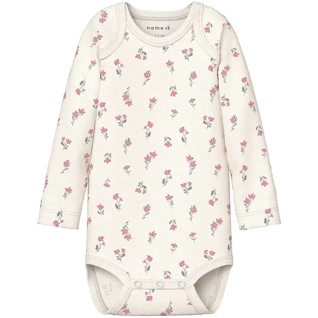 Drie rompertjes Flower (jet stream/lilac marble/cashmere rose)