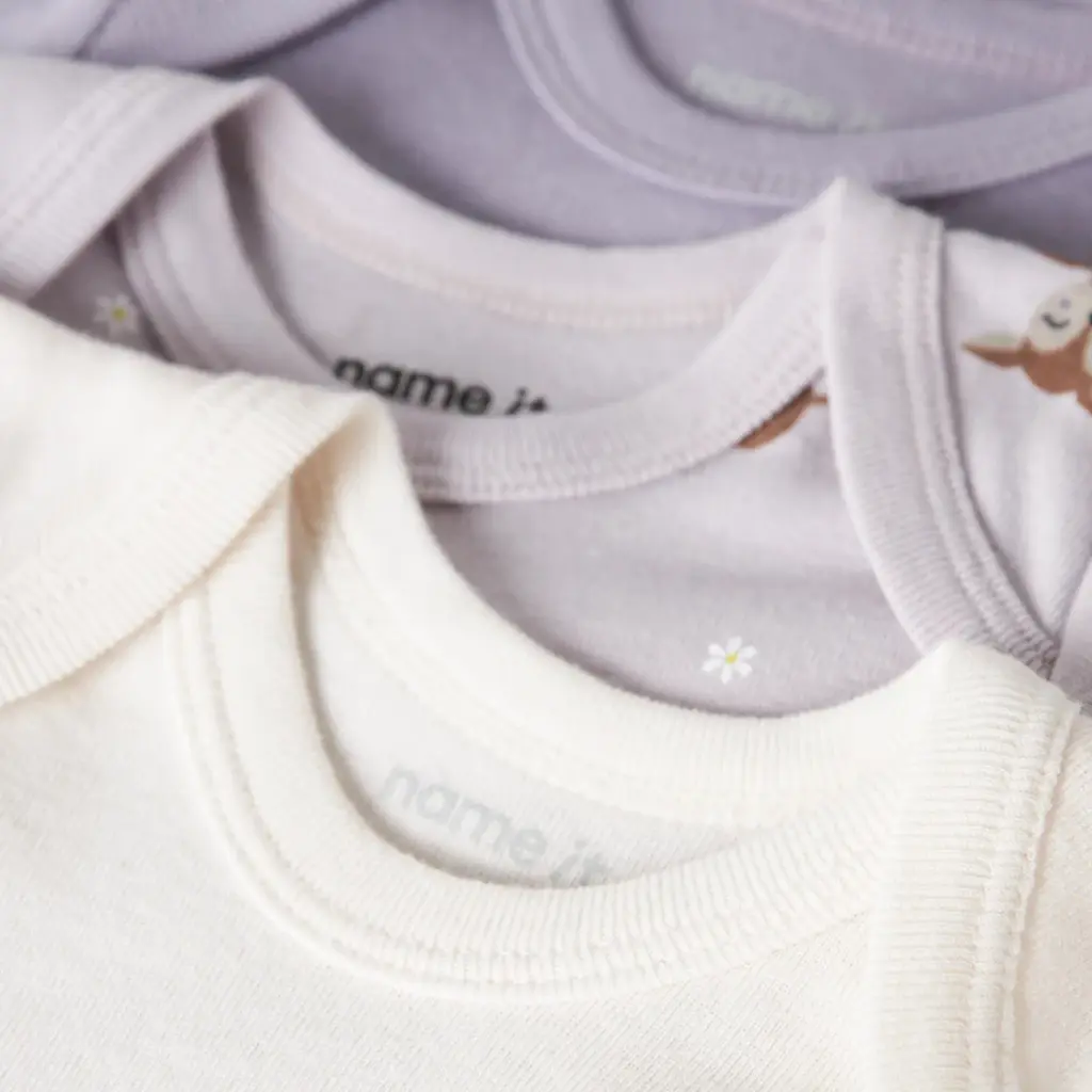 Drie rompertjes Deer (lilac marble/jet stream/lavender gray)