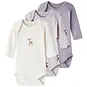 Name It Drie rompertjes Deer (lilac marble/jet stream/lavender gray)