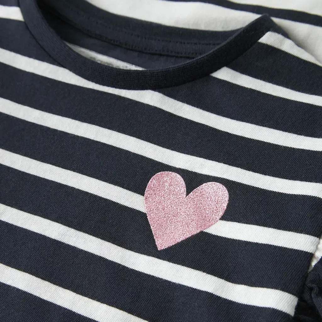 Twee longsleeve Toverlina (dark sapphire/bright white)