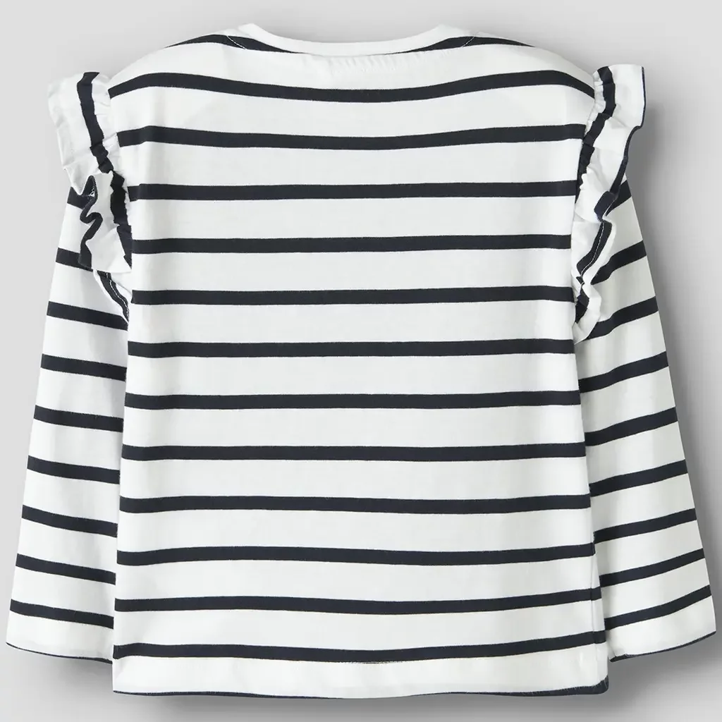 Twee longsleeve Toverlina (dark sapphire/bright white)