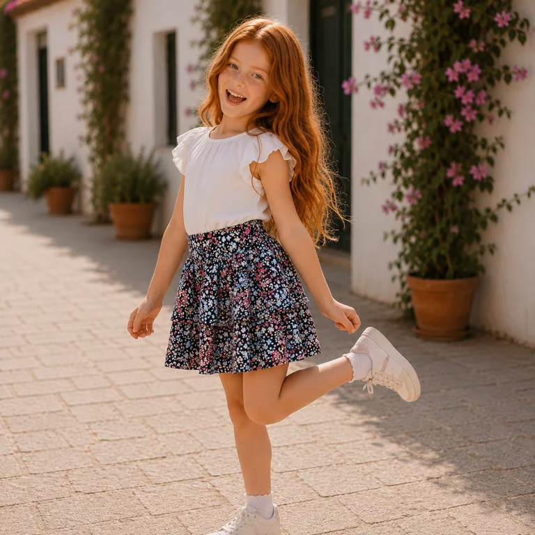 Rokje Vinaya (carmine rose cute flowers)