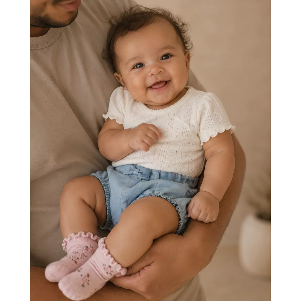 Kort bloomer broekje BAGGY Bella (light blue denim)