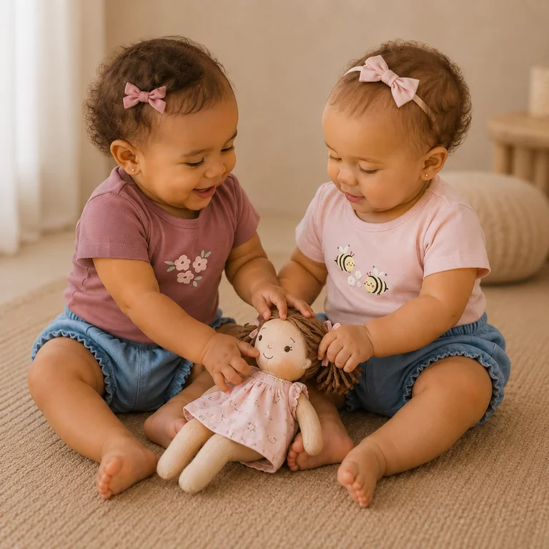 Twee t-shirts Vubie (mesa rose/cradle pink)