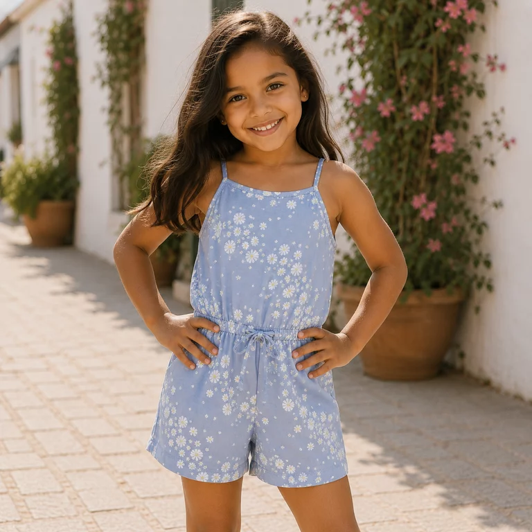 Jumpsuit Vigga (serenity white flower)