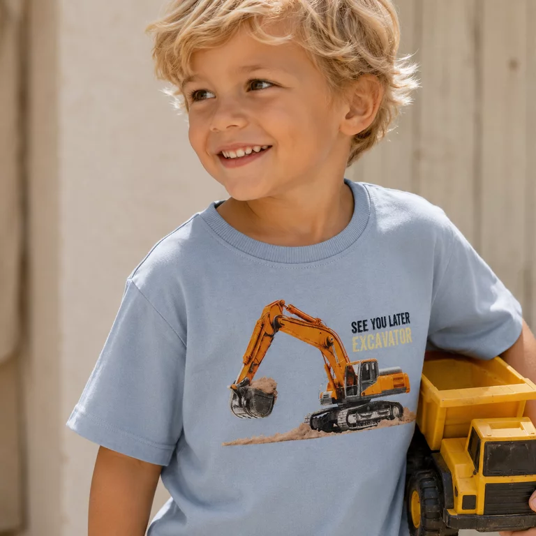 T-shirt Voto (blue fog excavator)