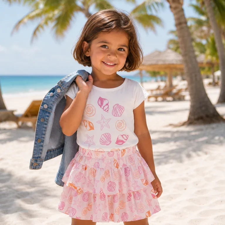 T-shirt REGULAR FIT Vigea (bright white sea shells)