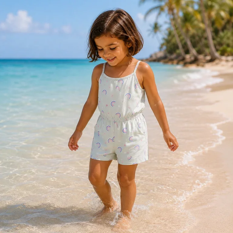 Jumpsuit Vigga (pale aqua rainbow)