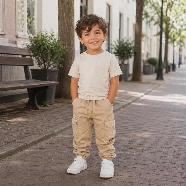 Broek BAGGY cargo twill Ben (incense)