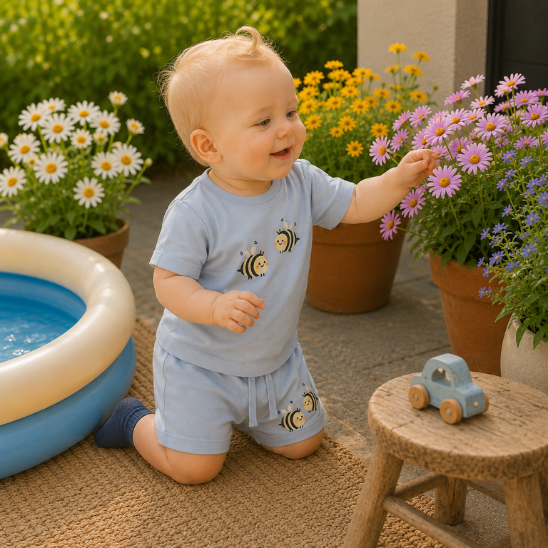 T-shirt Vacion (blue fog bee)