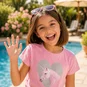 Name It T-shirt Votia (pink drink glitter unicorn)