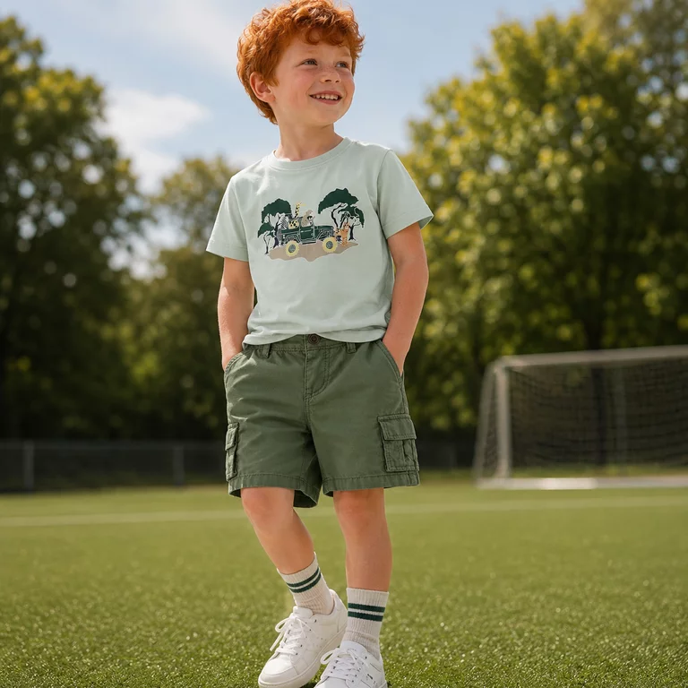 Korte cargo broek STRAIGHT FIT Ryan (olivine)