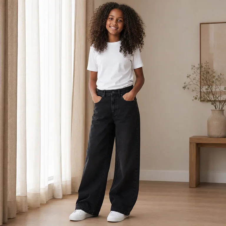 Jeans WIDE FIT Rose (black denim)